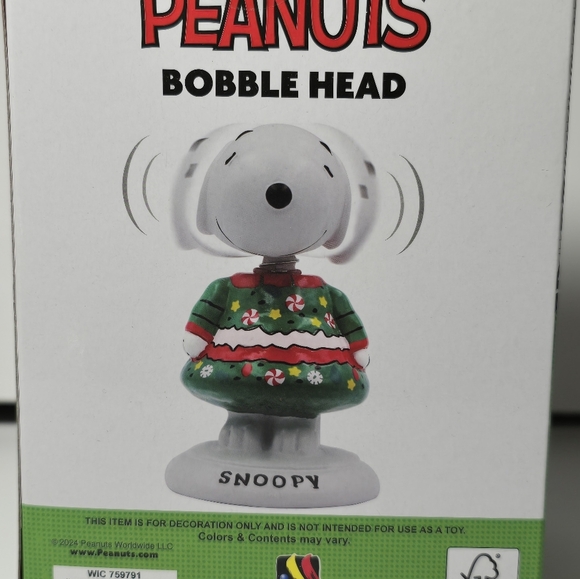 Peanuts snoopy bobble head nwt - Picture 2 of 2